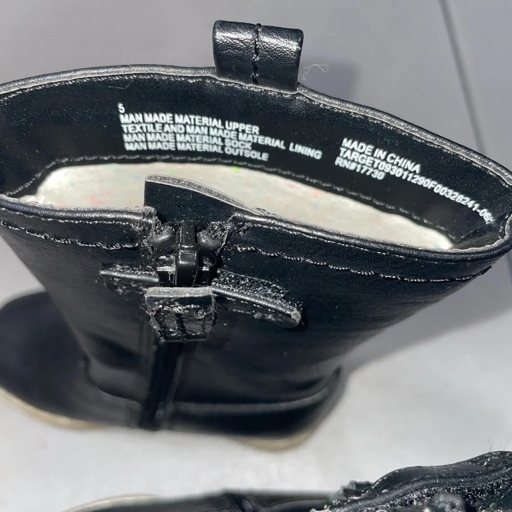 Target Black Boots with Silver Accents